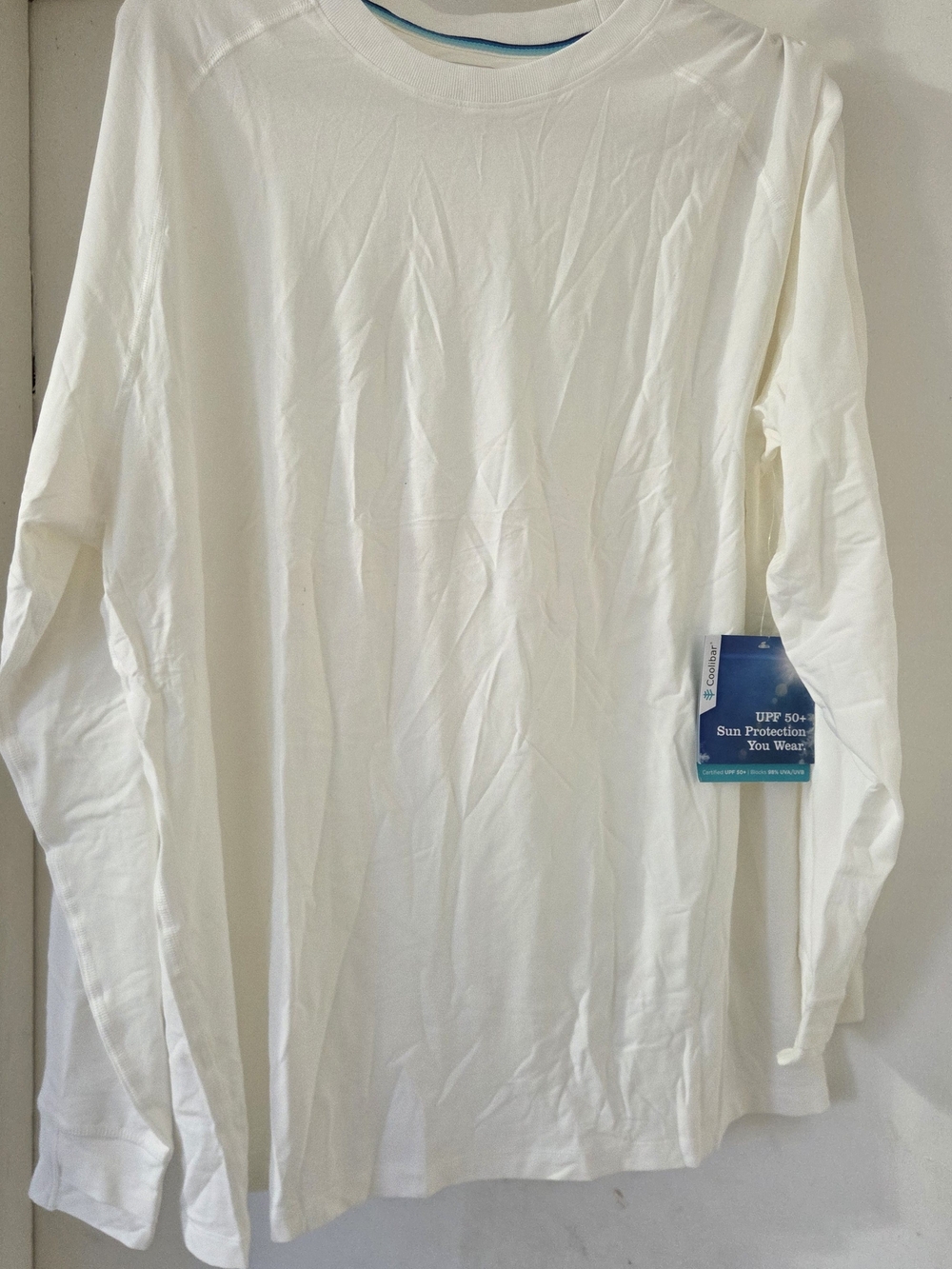 Coolibar Men's Long Sleeve Sun Shirt in White